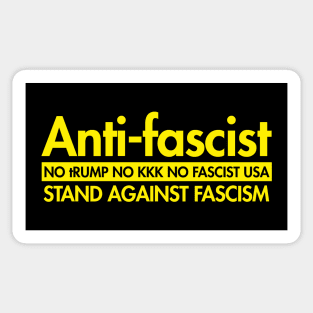 Anti-fascist - No tRump No KKK No Fascist USA (yellow) Sticker
